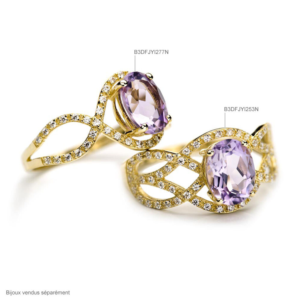 Bague Tina Or Rose Emeraude Et Diamant - Spannringe Damen | OROVIVO