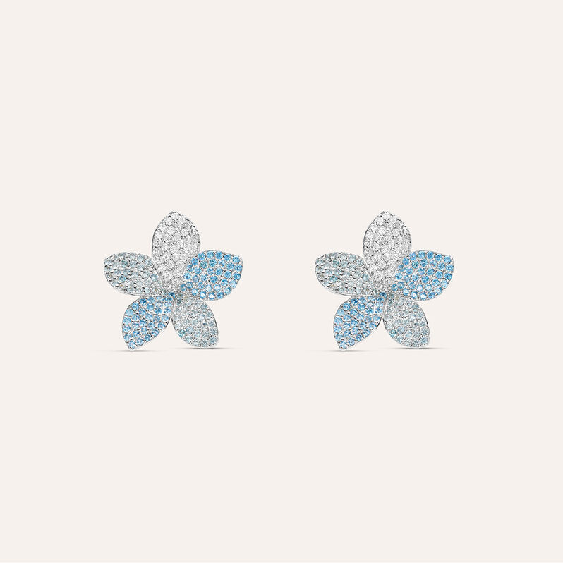 Orecchini Lobo Silver Shine Argento Rodiato Cubic Zirconia - Spannringe Damen | OROVIVO