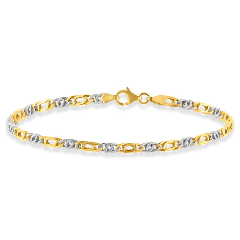 Bracciale Catena L'homme Or Oro Bicolore - Spannringe Herren | OROVIVO