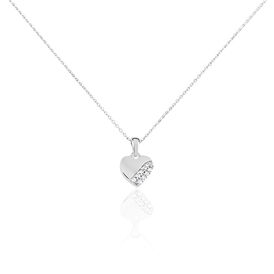 Kinder Halskette Silber 925 Zirkonia Herz - Herzketten Kinder | OROVIVO