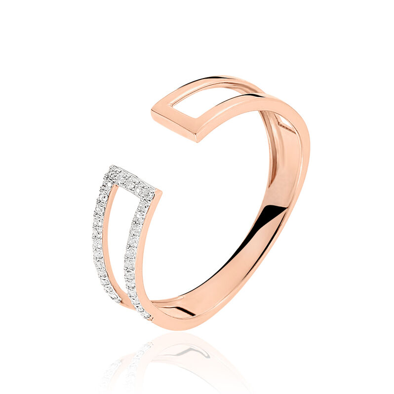Bague Or Rose Diamant - Spannringe Damen | OROVIVO