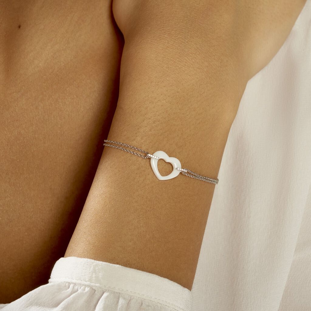 Bracelet Argent Et Céramique - Spannringe Damen | OROVIVO