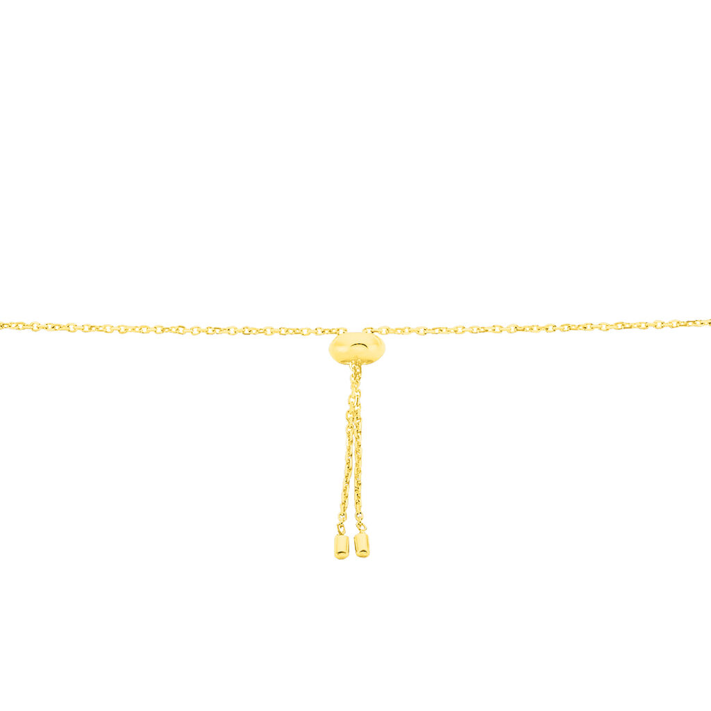 Damen Armband Gold 375 Zirkonia Perlmutt Mandel Tesnimae  - Armbänder mit Anhänger Damen | OROVIVO