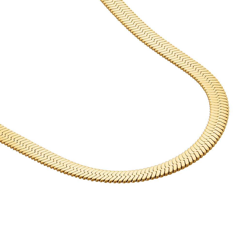 PALOMA Damen Collier Edelstahl vergoldet B 4 mm