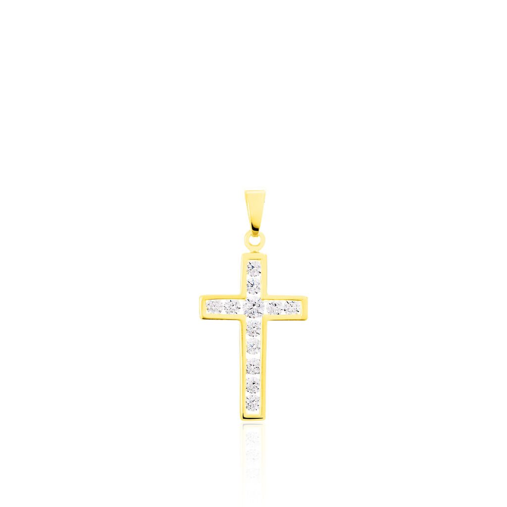 Kreuz Anhänger Gold 333 Zirkonia Adina, Anhänger mit Stein