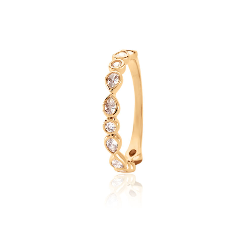 KAMARI Damen Ring Vergoldet 750 Zirkonia Weiß - Ringe mit Stein Damen | OROVIVO