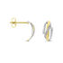 BODIL Damen Ohrstecker Gold 375 (9 Karat) Diamant Wei&szlig; 0,02 ct Welle