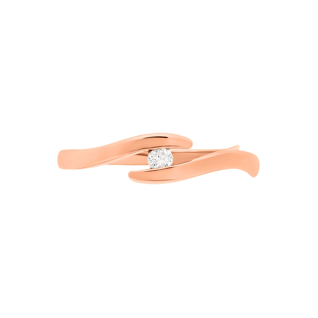 Spannring Roségold 375 Diamant 0,05ct - Ringe mit Edelsteinen Damen | OROVIVO