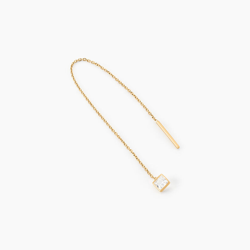 Boucles D'oreilles Pendantes Or Jaune Oxyde De Zirconium - Spannringe Damen | OROVIVO