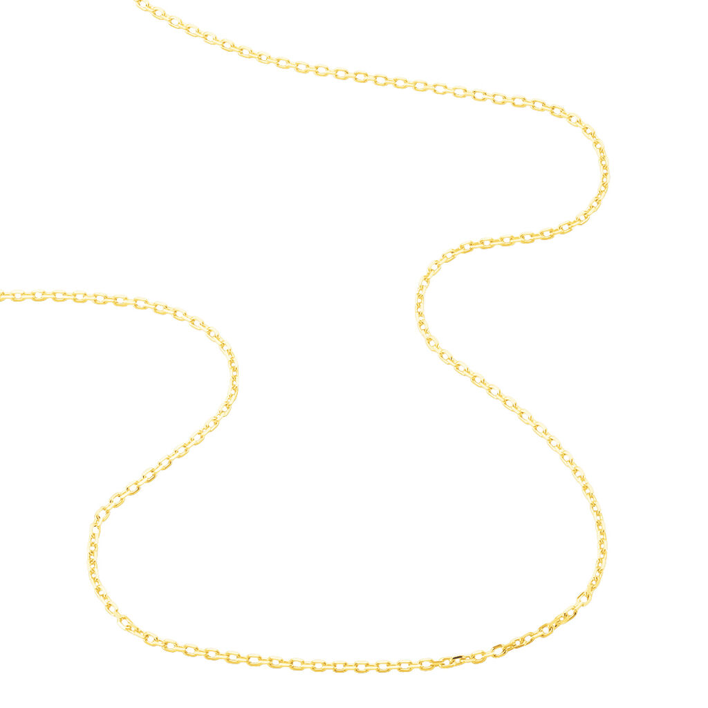 Unisex Ankerkette Gold 375 Diamantiert  - Halsketten Unisex | OROVIVO