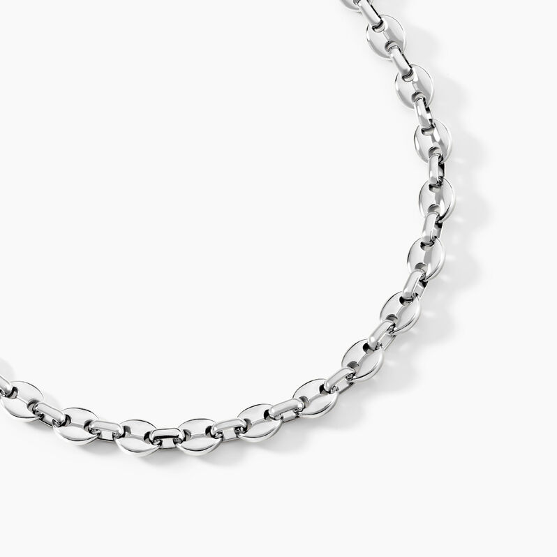 Collier Argent Maille Grain De Cafe - Spannringe Herren | OROVIVO