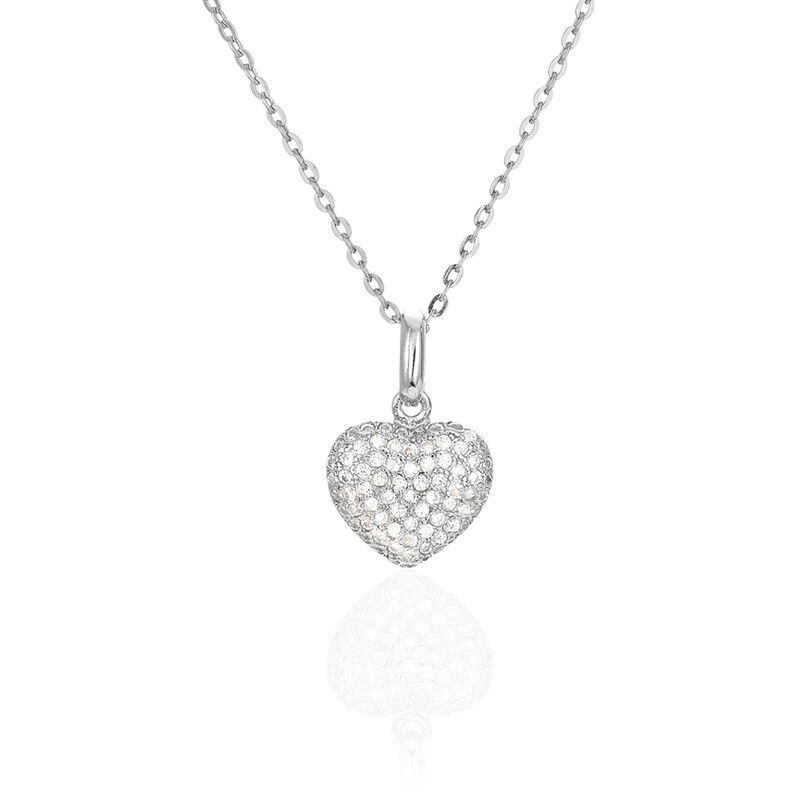 Collier Caryn Argent Blanc Oxyde De Zirconium - Spannringe Damen | OROVIVO