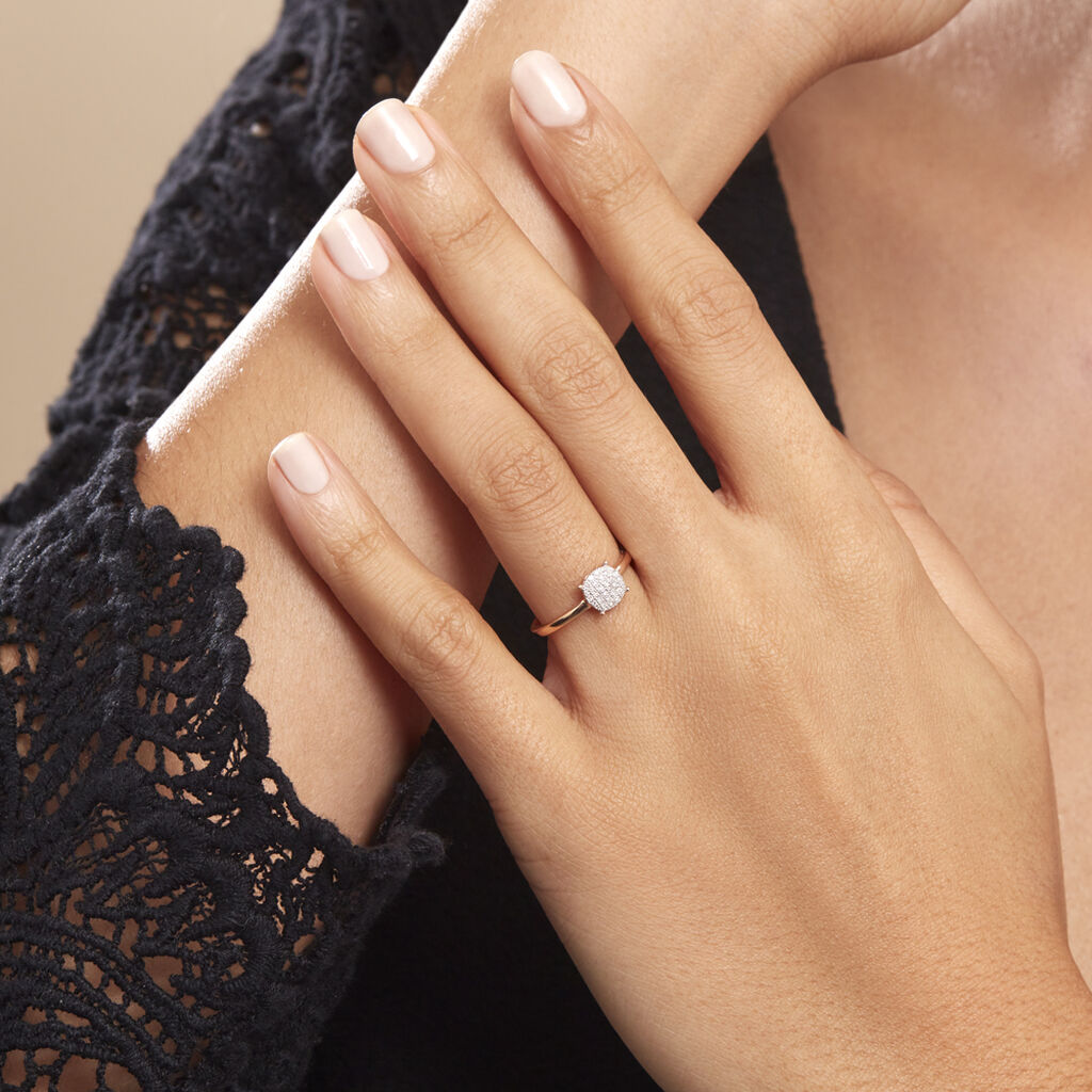 Bague Princesse Or Rose Diamant - Spannringe Damen | OROVIVO