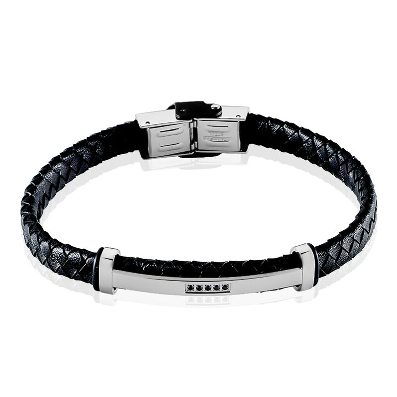 Bracelet Moris Acier Blanc Pierre De Synthese - Spannringe Herren | OROVIVO