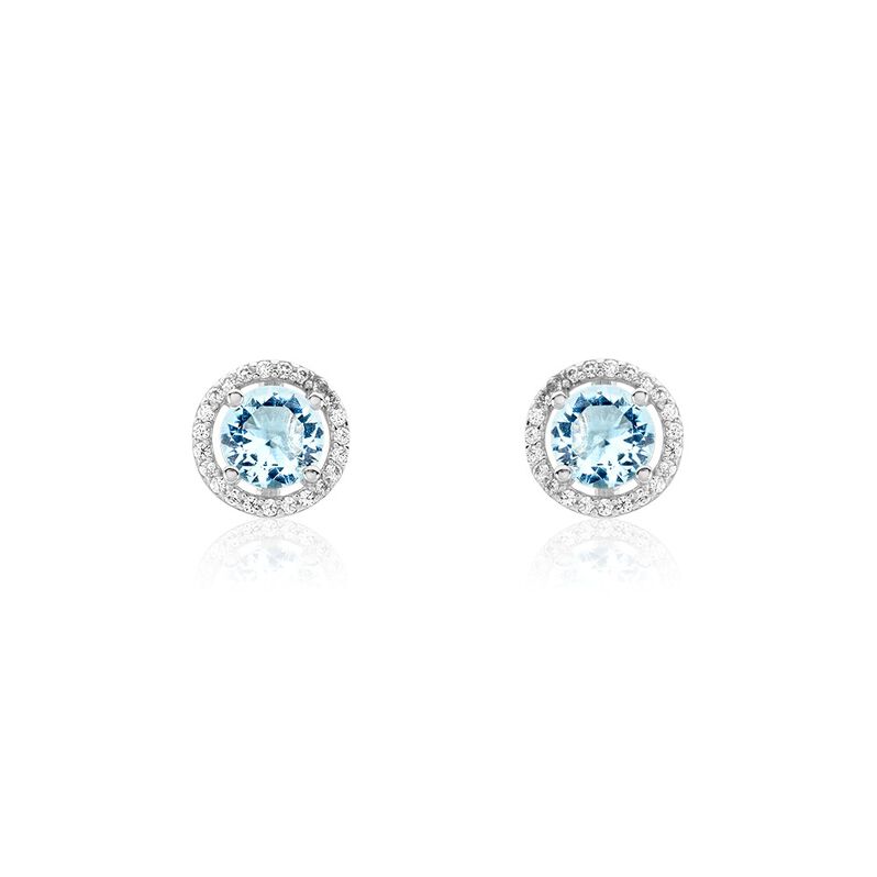 Boucles D'oreilles Puces Eppie Argent Weiss Oxyde De Zirconium - Spannringe Damen | OROVIVO
