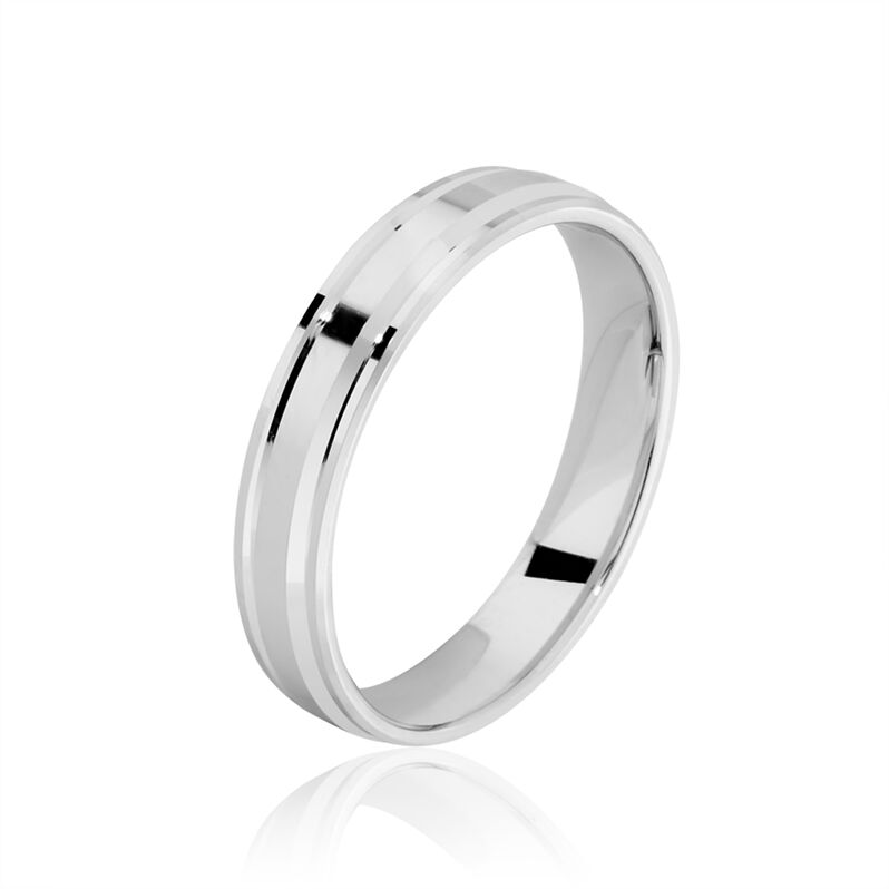 Alliance Arani Ruban Plat Or Blanc - Spannringe Familie | OROVIVO