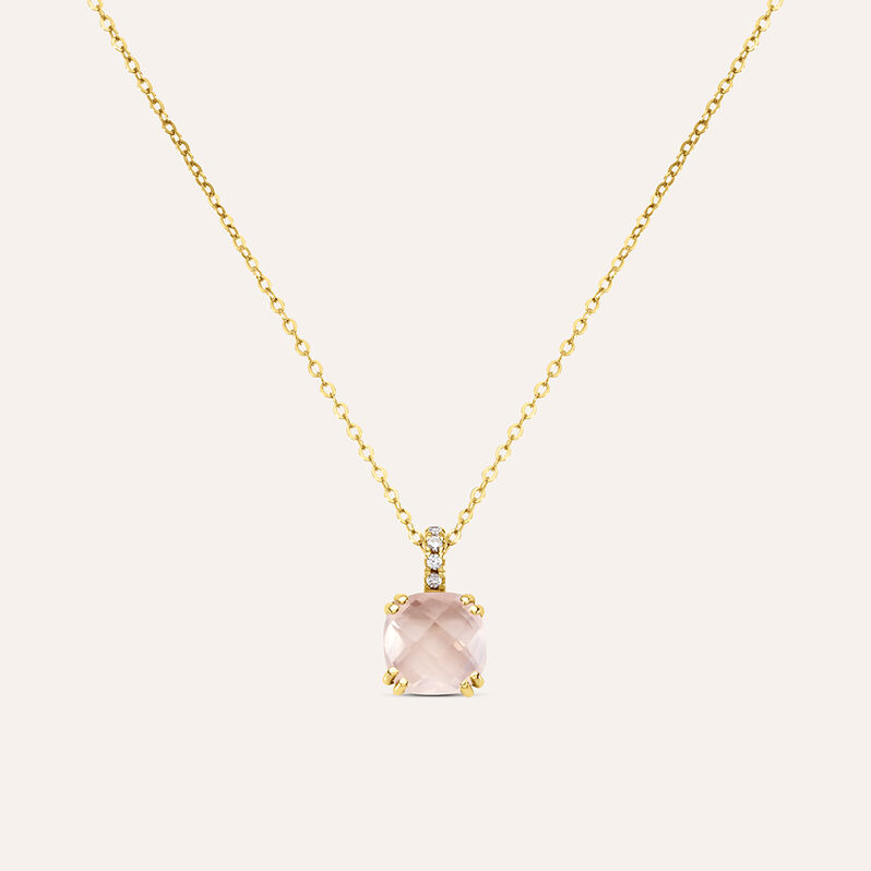 Collana Punto Luce Amélie Oro Giallo Quarzo Cubic Zirconia - Spannringe Damen | OROVIVO