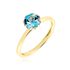 MILY Damen Ring Gold 585 (14 Karat) Topas Blau 1,02 ct