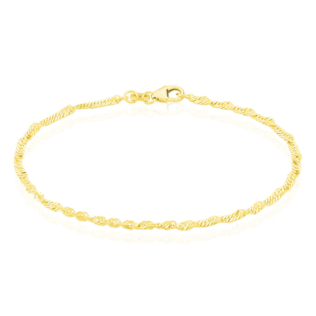 🦚 Damenarmband Singapurkette Gold 375, Armkette ohne Stein