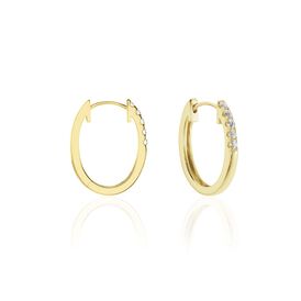 Damen Creolen Gold 750 Diamant Celin 15,5mm - Creolen Damen | OROVIVO
