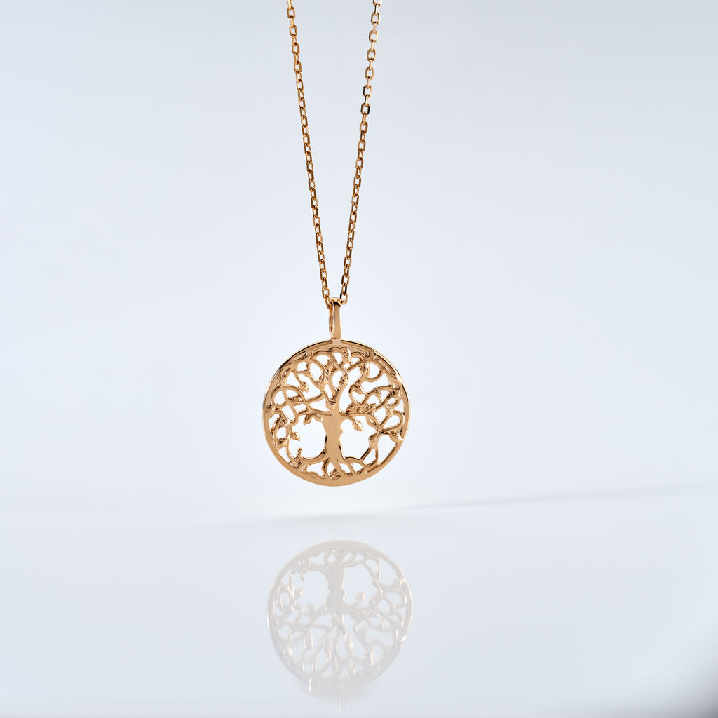 LEIA Damen Collier Vergoldet Lebensbaum