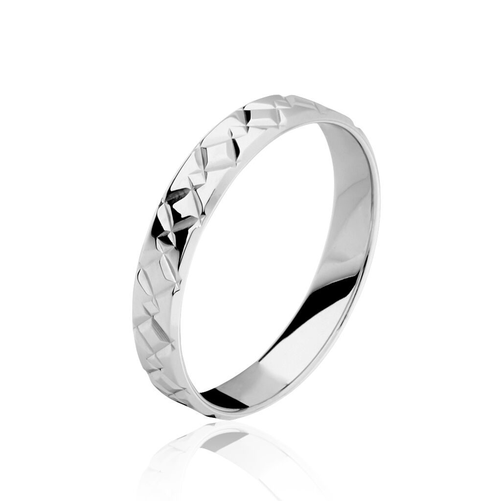 Alliance Rokhia Ruban Plat Or Blanc - Spannringe Familie | OROVIVO