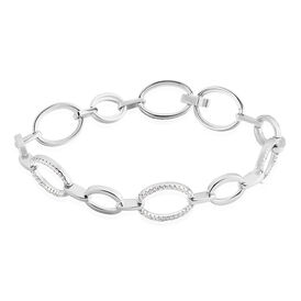 Damen Gliederarmband Silber 925 Zirkonia L 18cm - Armbänder Damen | OROVIVO