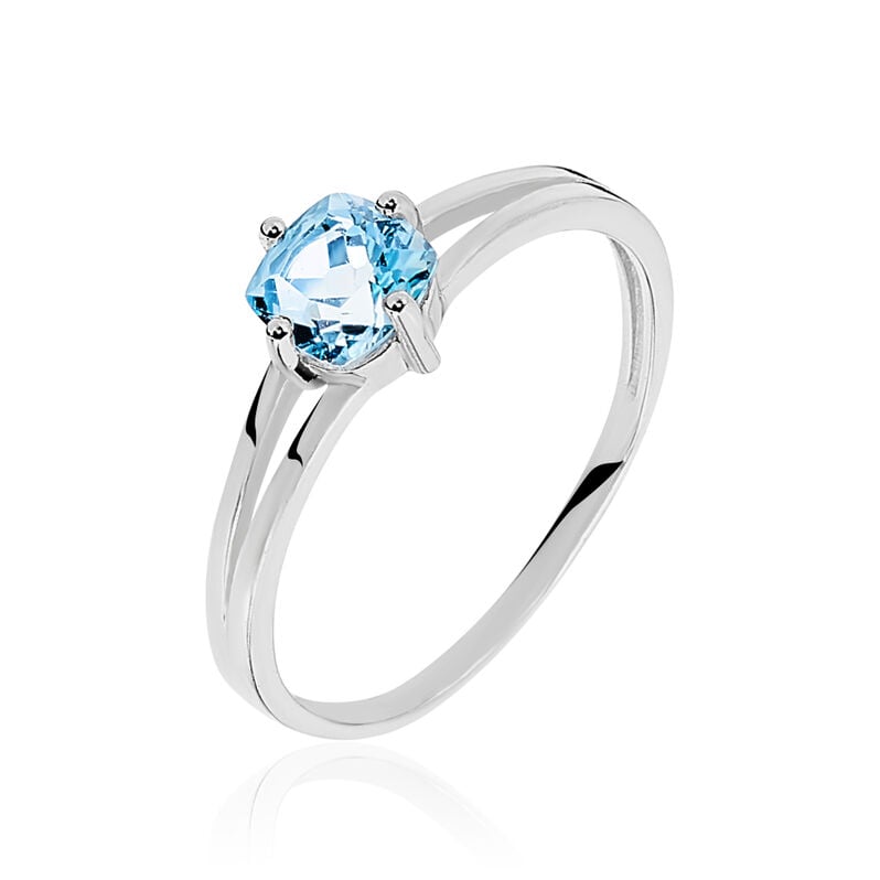 Bague Mahina Or Blanc Topaze - Spannringe Damen | OROVIVO