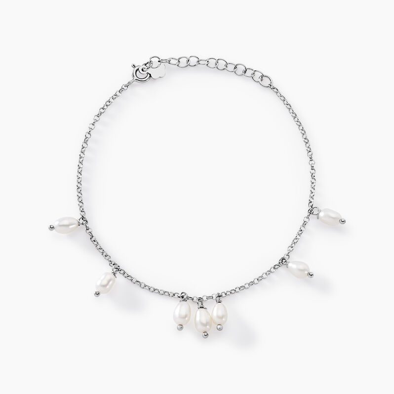 Bracelet Didem Argent Weiss Perle De Culture - Spannringe Damen | OROVIVO