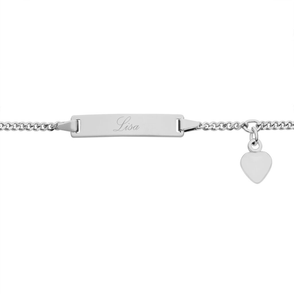 Kinder Id Armband Panzerkette Silber 925 Herz - Armbänder mit Gravur Kinder | OROVIVO