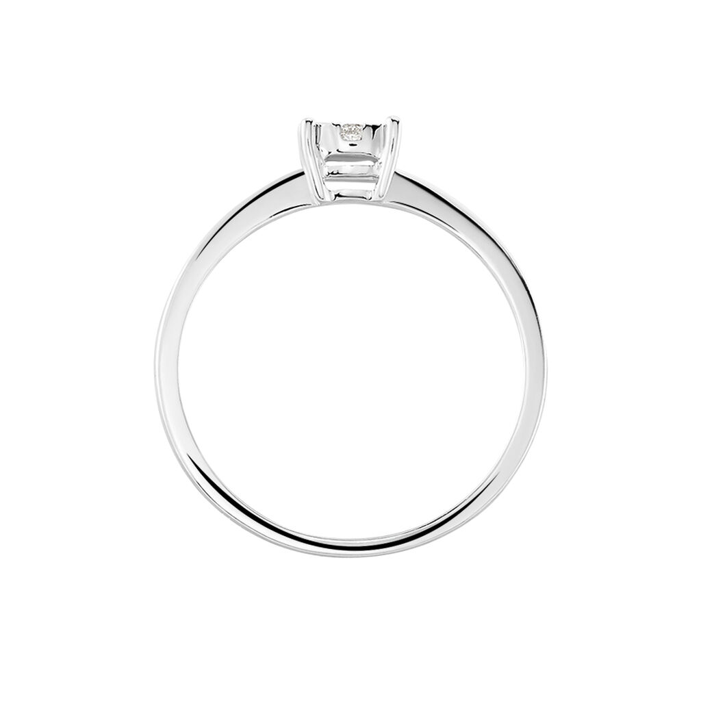 Damen Ring Weißgold 585 Rund Weiß Natur Petali - Ringe mit Stein Damen | OROVIVO