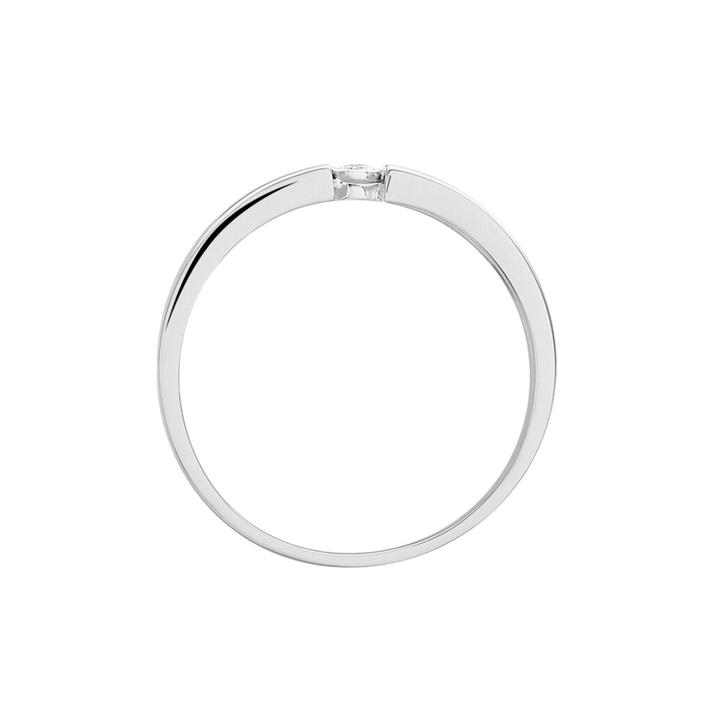 Spannring Weißgold 375 Diamant 0,04ct - Verlobungsringe Damen | OROVIVO