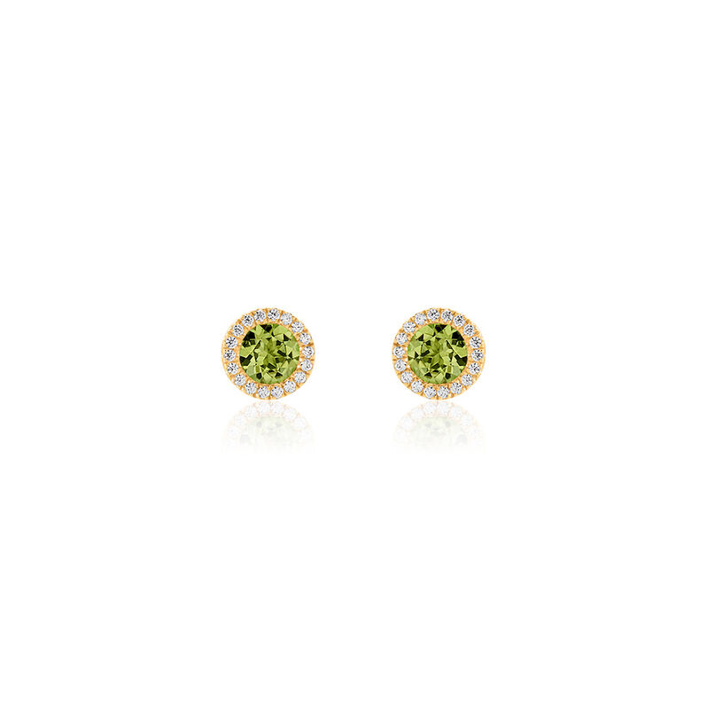 EBRA Damen Ohrstecker Gold 375 (9 Karat) Peridot Gr&uuml;n 0,7 ct - Ohrstecker Damen | OROVIVO