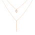 MODOU 1 Damen Collier Rosegold 375 (9 Karat) Quarz Ros&eacute; Barren