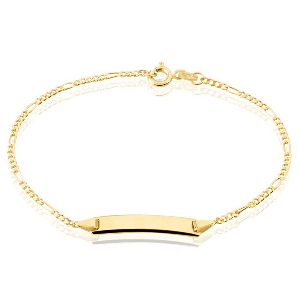 ID Armband Gold 375 Figaro - Personalisiertes Armband Unisex | OROVIVO