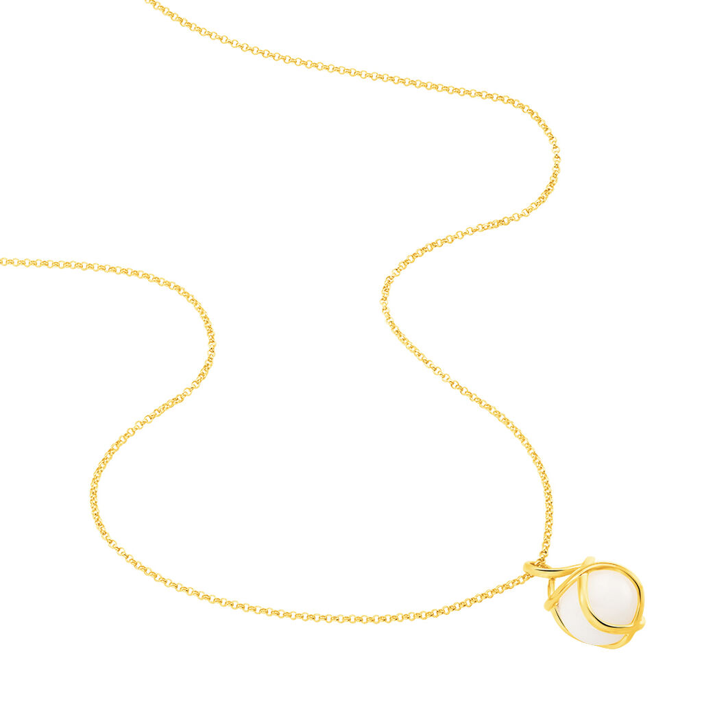 Damen Halskette Silber 925 Vergoldet Quarz - Halsketten Damen | OROVIVO