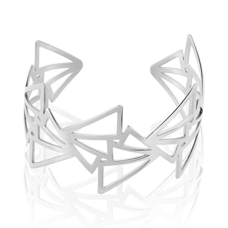 Bracelet Jonc geometrique Acier - Spannringe Damen | OROVIVO