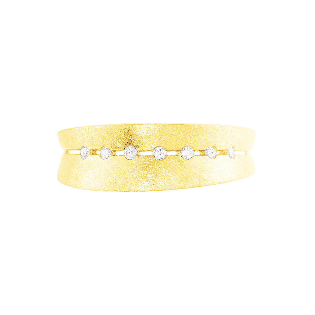 Damen Ring Gold 375 Diamant 0,07ct Clea 1  - Ringe mit Stein Damen | OROVIVO