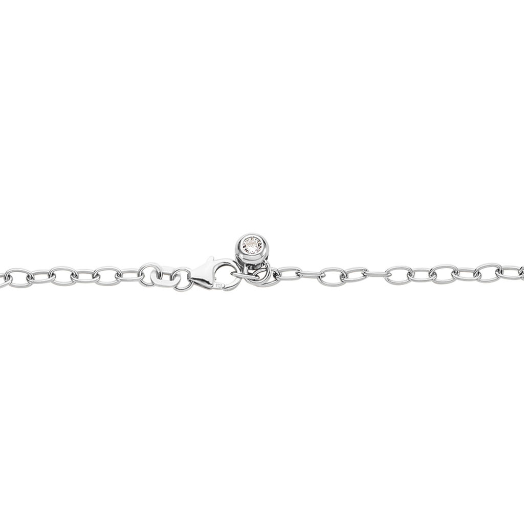Damen Fußkettchen Silber 925 Zirkonia Anhänger - Fußketten Damen | OROVIVO