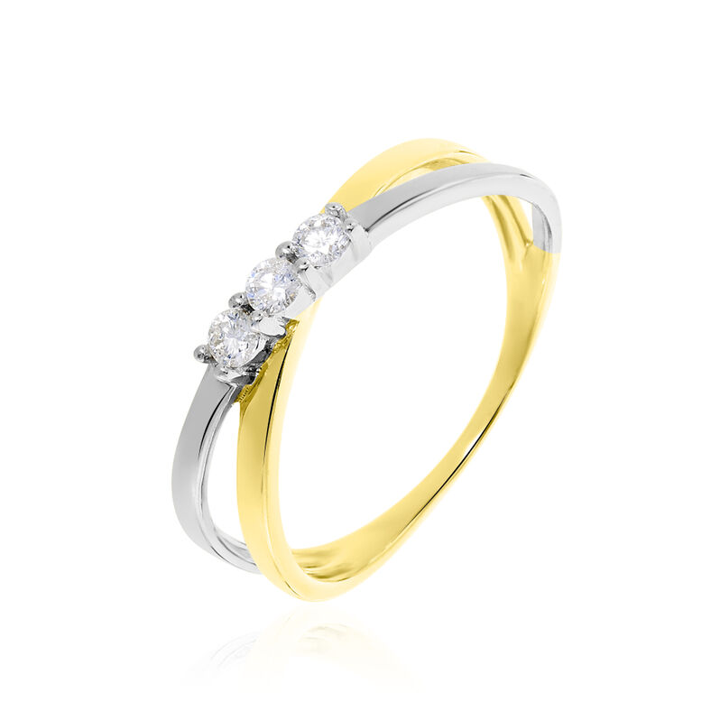 Bague Britany Or Bicolore Diamant - Spannringe Damen | OROVIVO