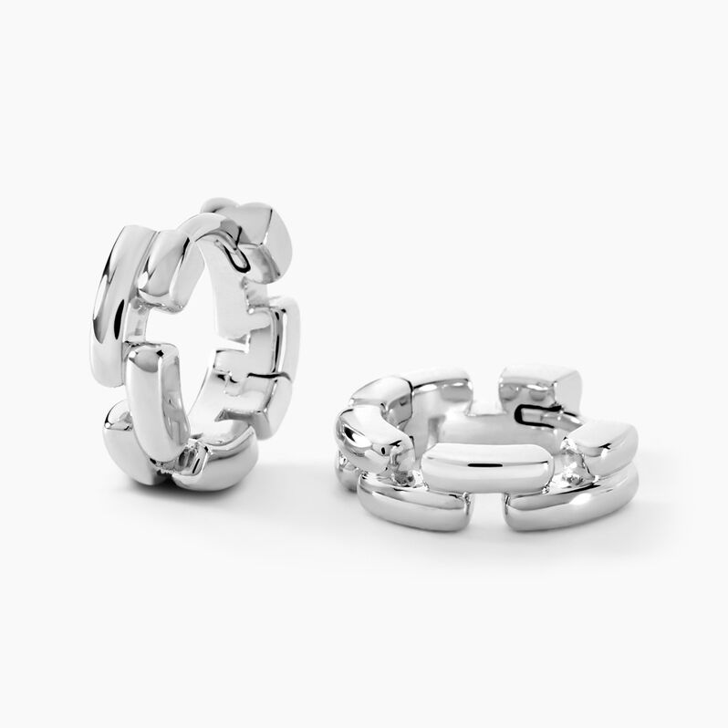 Créoles Aleandra Argent Weiss - Spannringe Damen | OROVIVO
