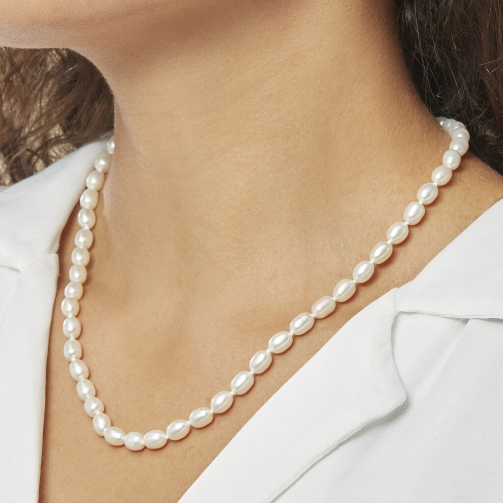 Collier Madlyn Or Jaune Perle De Culture - Spannringe Damen | OROVIVO