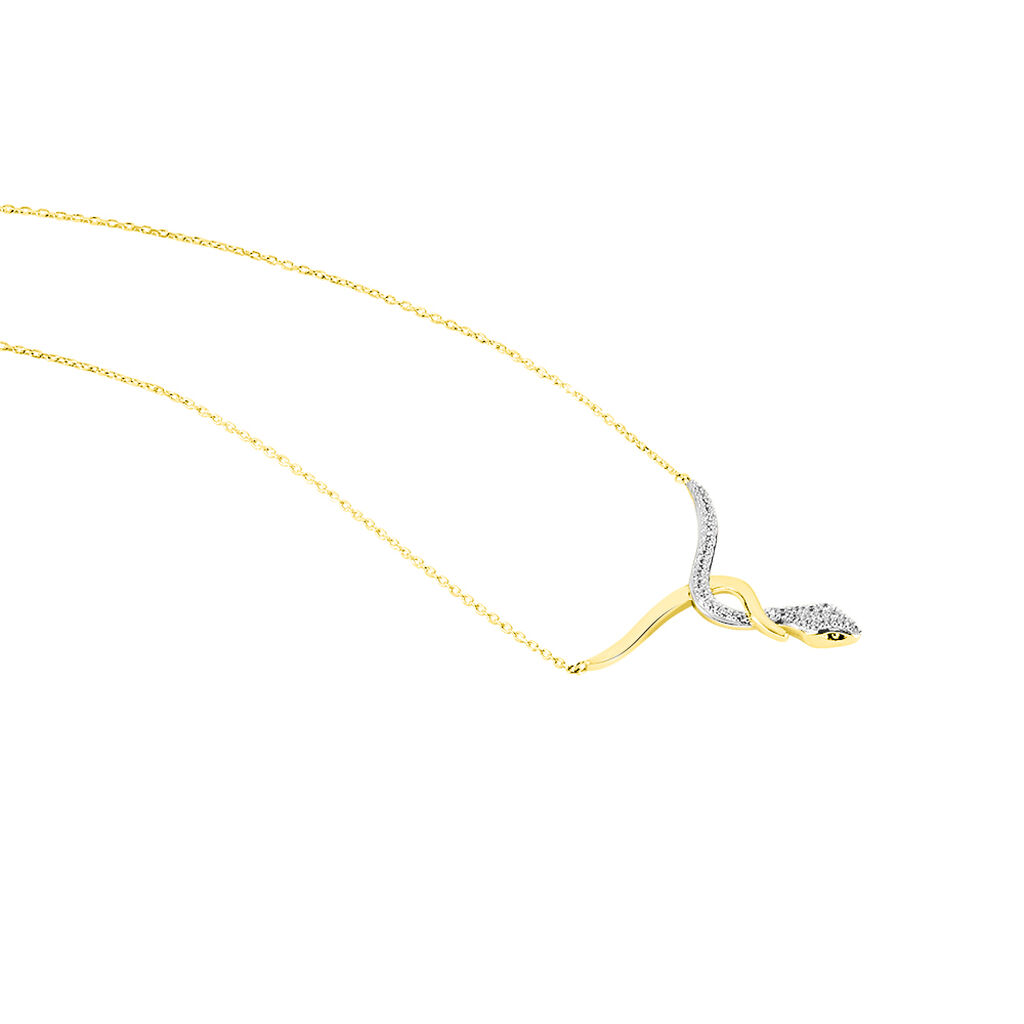 Collier Or Jaune Dorilis Serpent Oxyde - Spannringe Damen | OROVIVO