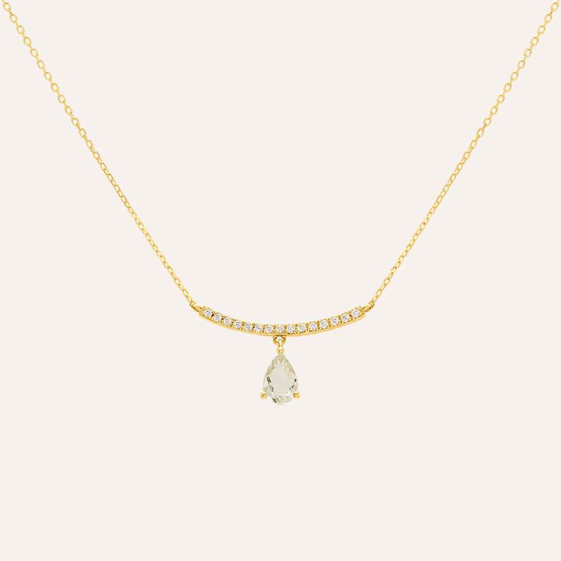 Collana Amélie Oro Giallo Ametista Cubic Zirconia - Spannringe Damen | OROVIVO