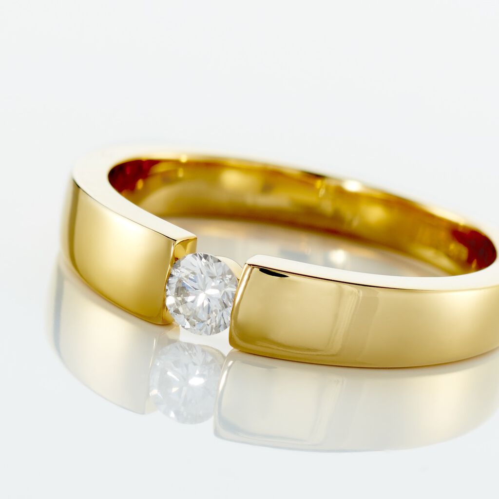 SEVILLE Damen Ring Gold 375 (9 Karat) Diamant Wei&szlig; 0,2 ct