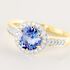 CATHERINE Damen Ring Gold 585 (14 Karat) Tansanit Blau 1,4 ct