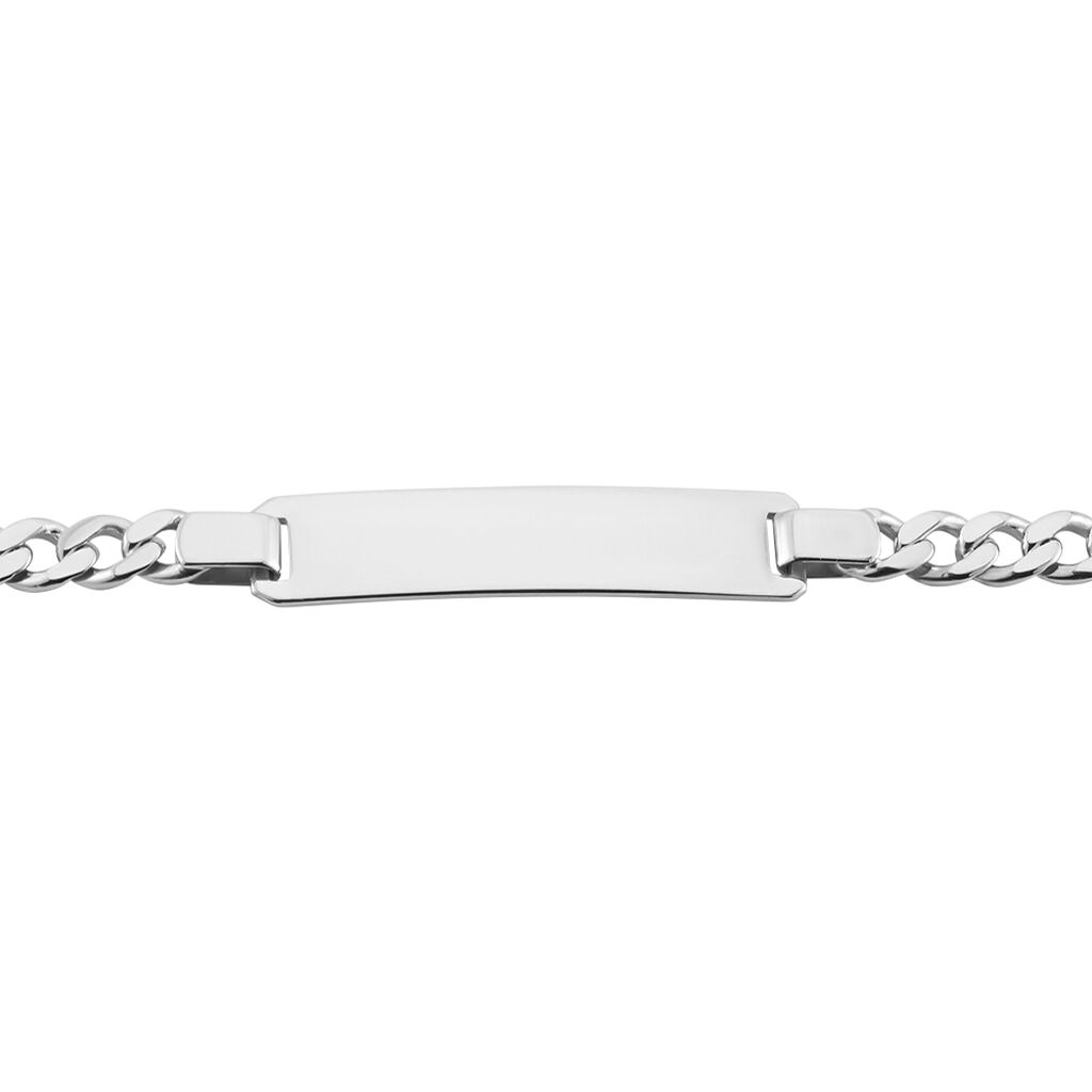 Unisex ID Armband Silber Silber 925 Panzer S Id 4,70mm  - Panzerarmbänder Unisex | OROVIVO