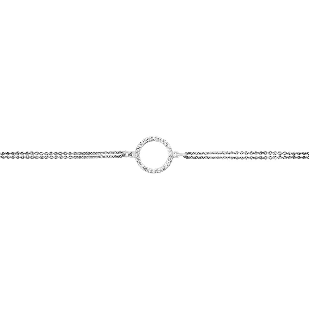 Damen Fußkettchen Silber 925 Zirkonia Kreis - Fußketten Damen | OROVIVO