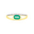 ALEXA Damen Ring Gold 375 (9 Karat) Smaragd Gr&uuml;n 0,43 ct