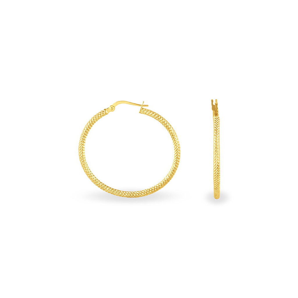 Damen Creolen Gold 375 Diamantiert - Creolen Damen | OROVIVO